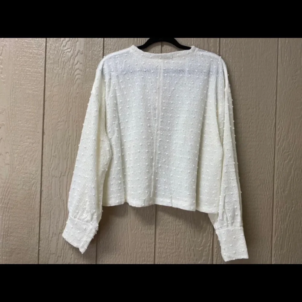 Very J boutique Cozy Cream swiss dot sweater | size medium & large